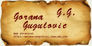 Gorana Gugulović vizit kartica
